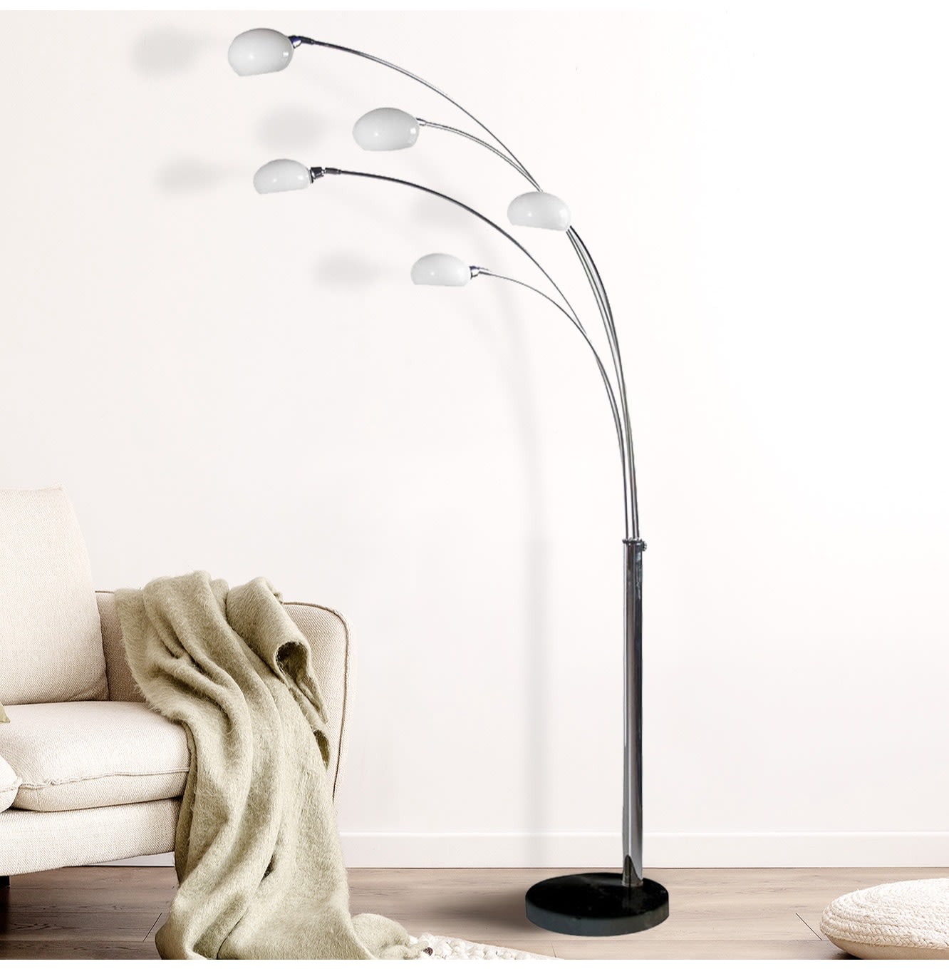 Multi Arm Curved Floor Lamp