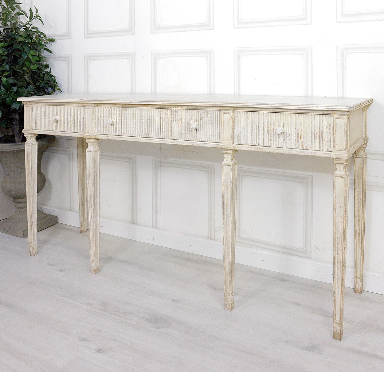 Augustine Ribbed Console Table