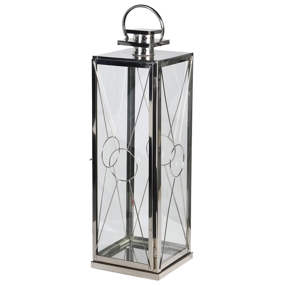 Large Glass and Chrome Lantern