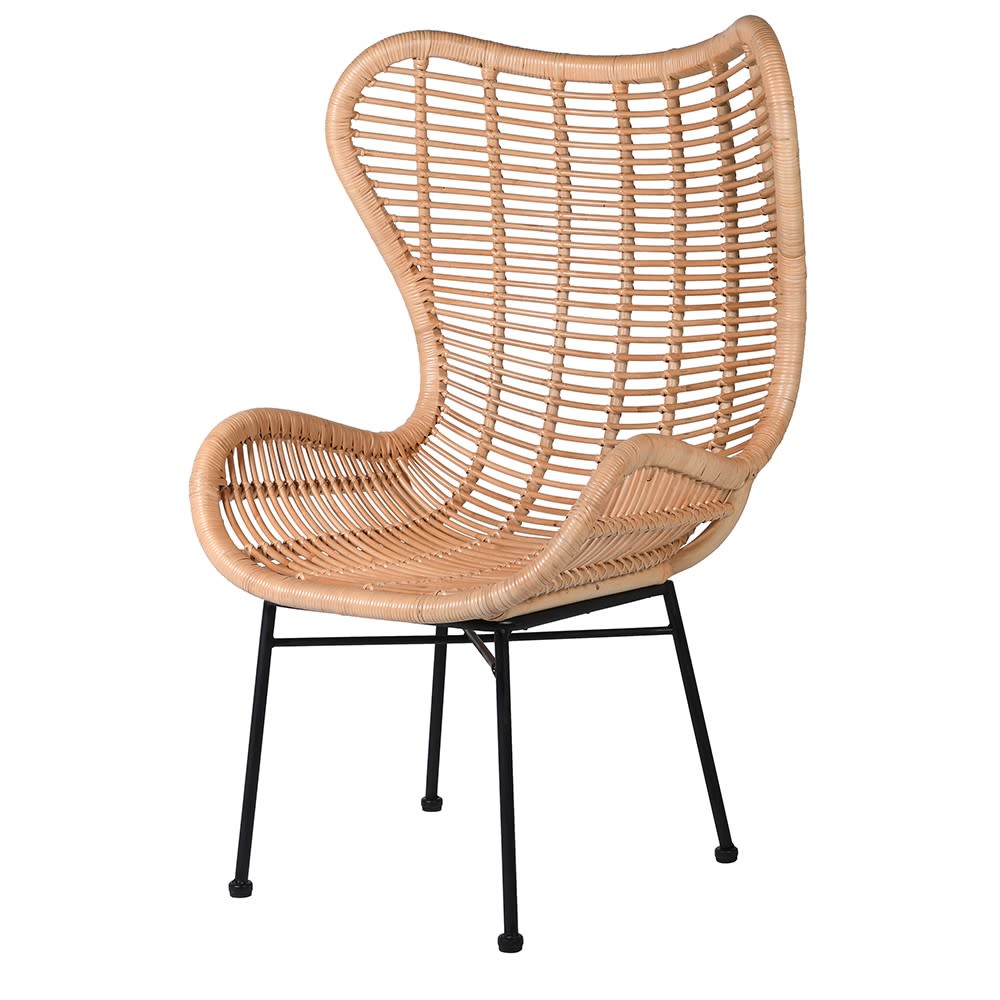 High Back Rattan Armchair