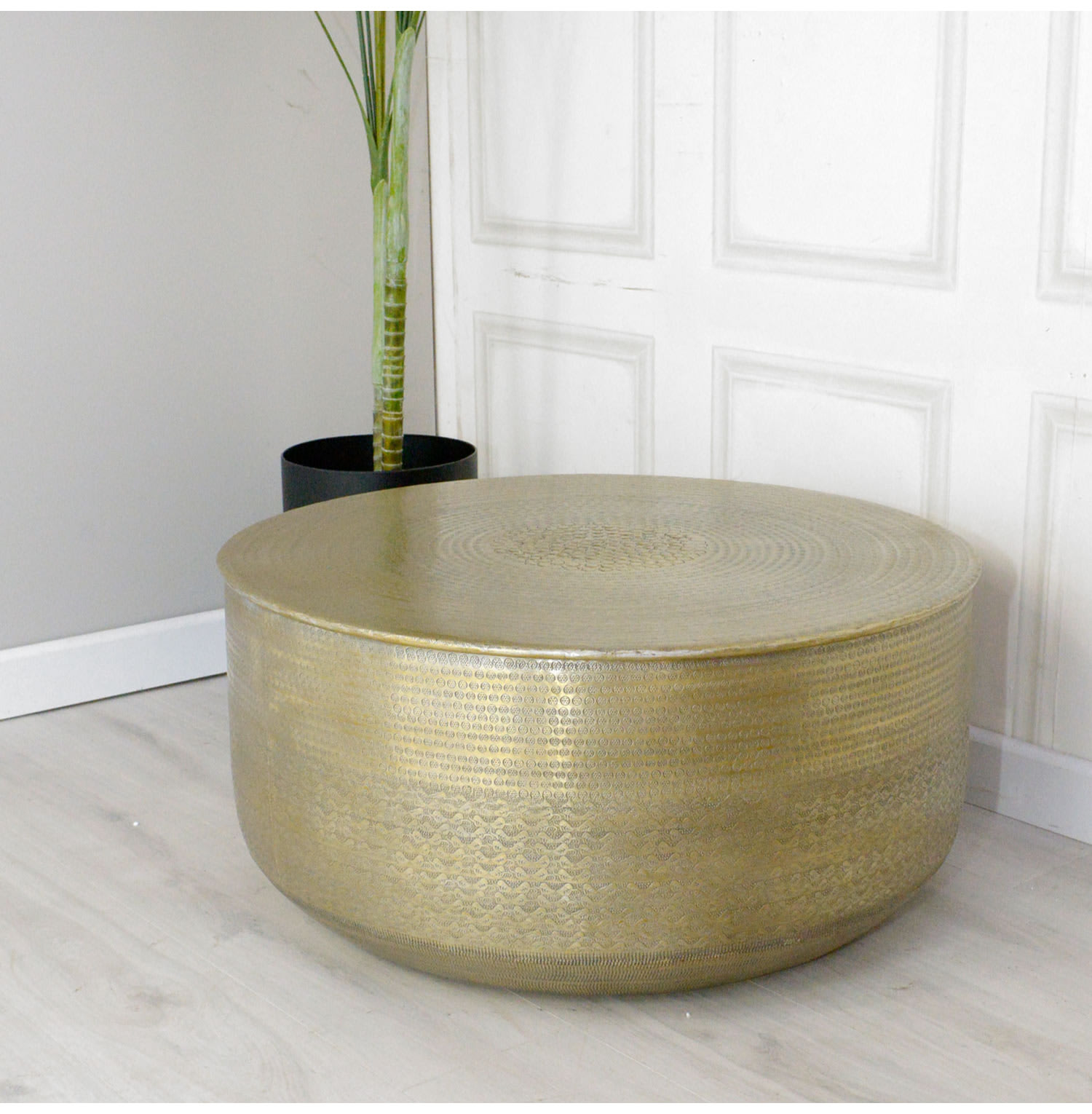 Ashta Antique Brass Metal Coffee Table by Gallery Direct