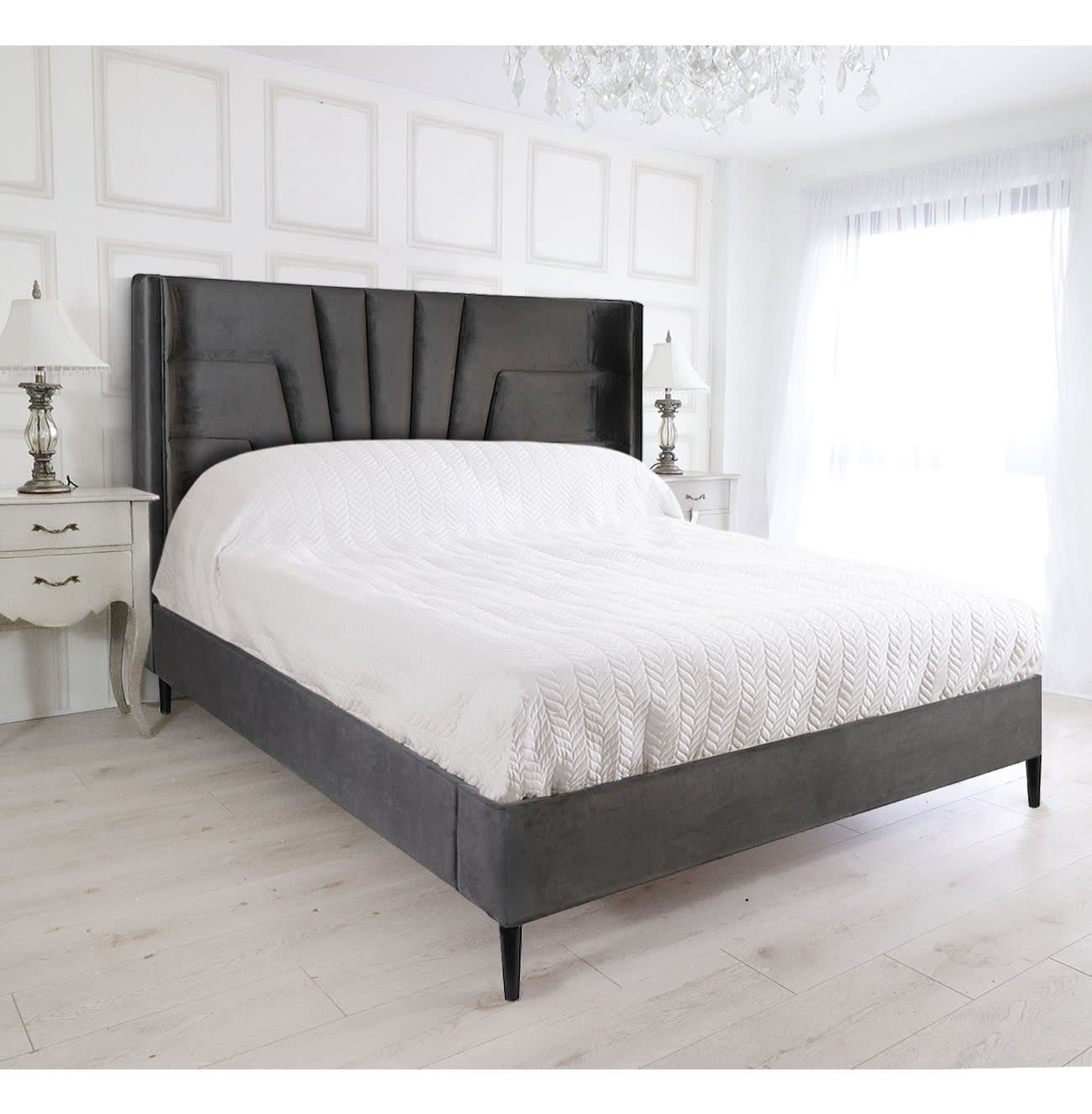 Black Velvet 6ft Bed