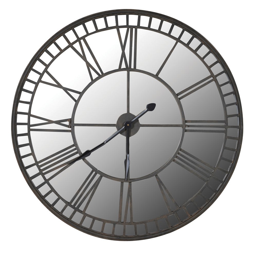 Mirrored Round Wall Clock