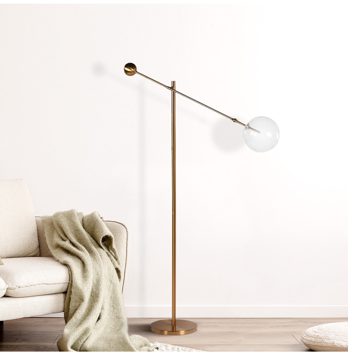 Glass Ball Adjustable Floor Lamp