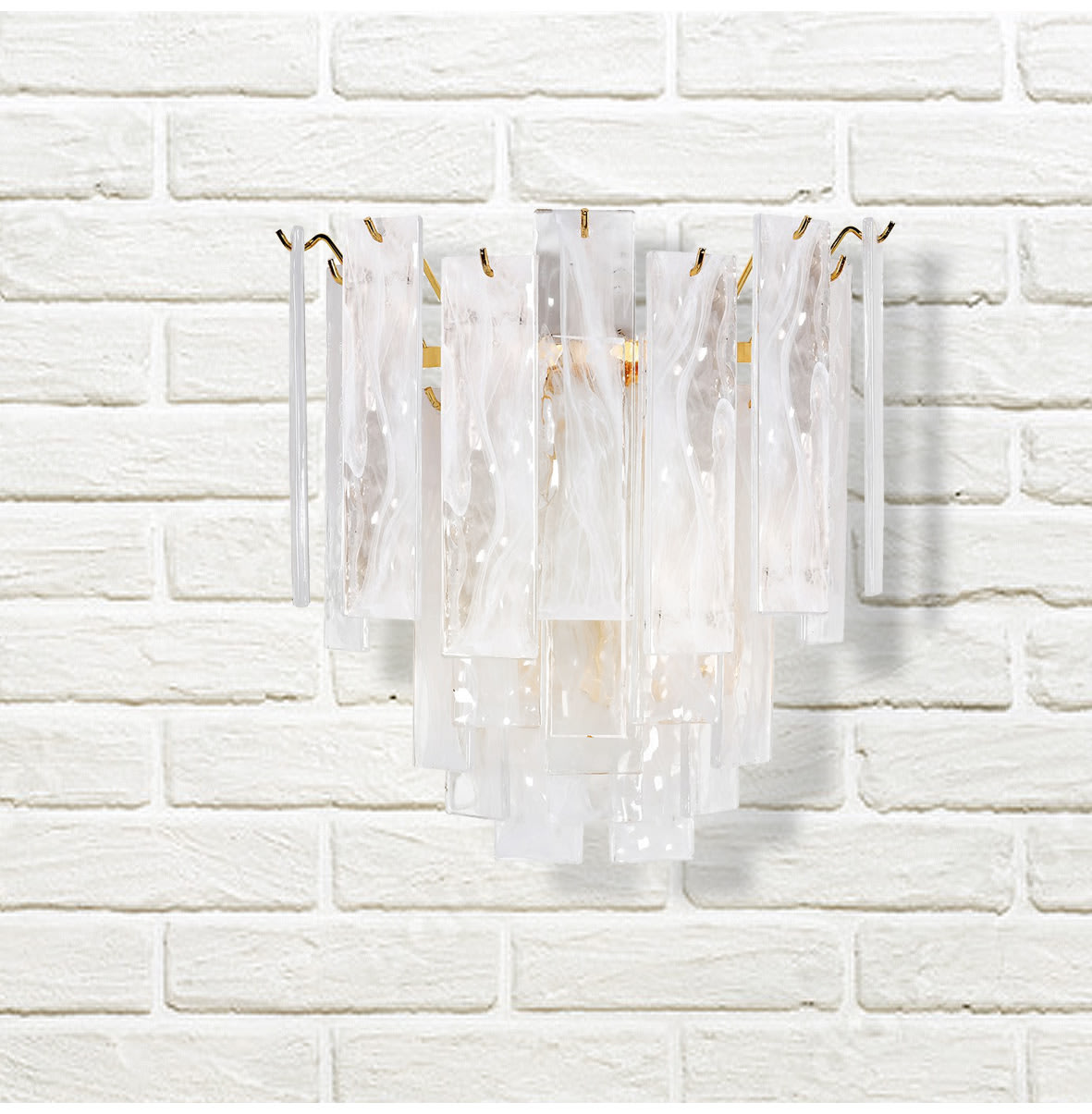 Smoked Style Glass Layered Wall Light