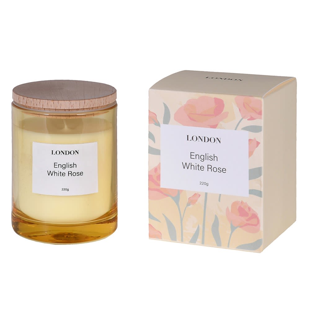 London English White Rose Candle