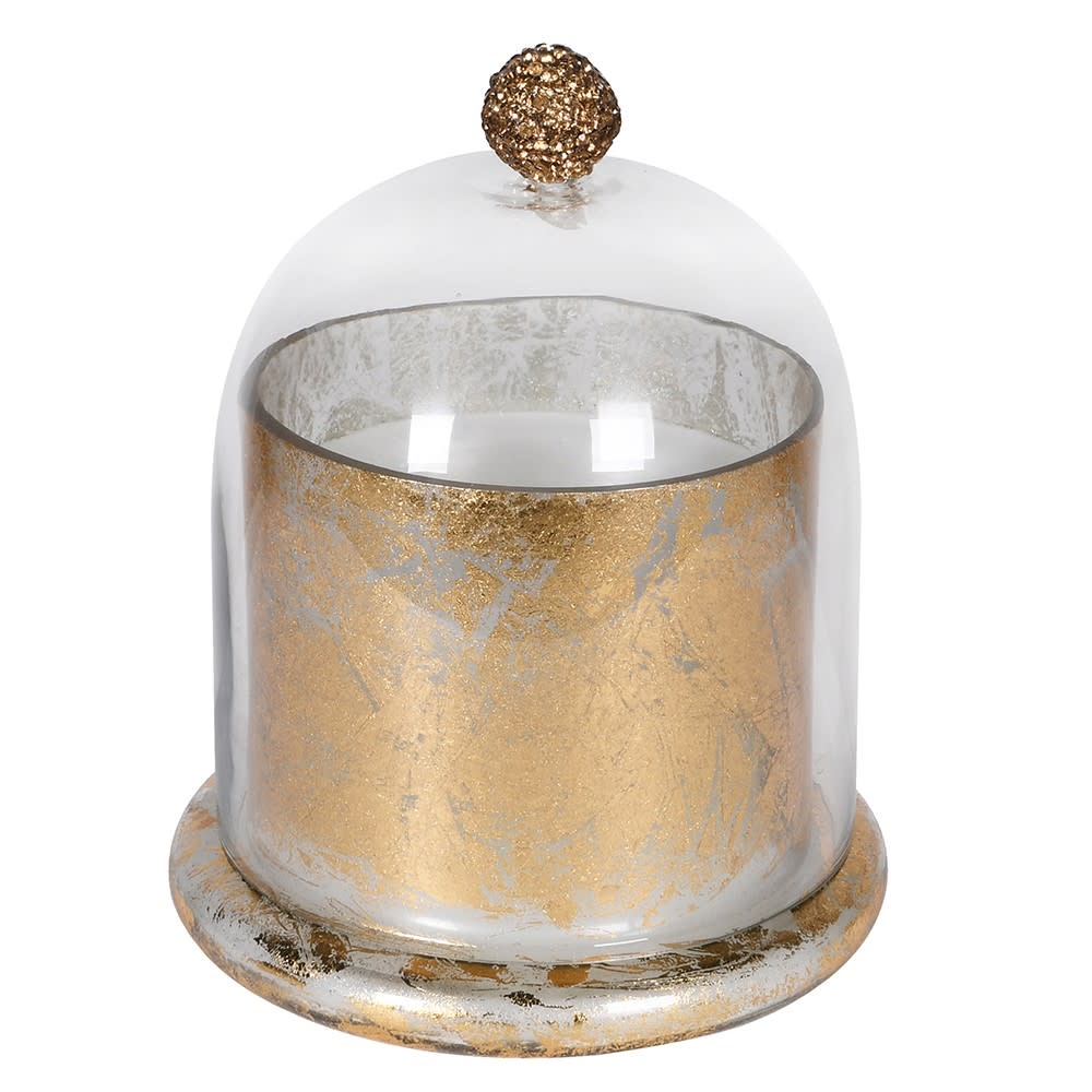 Gold Crackle Candle with Jar