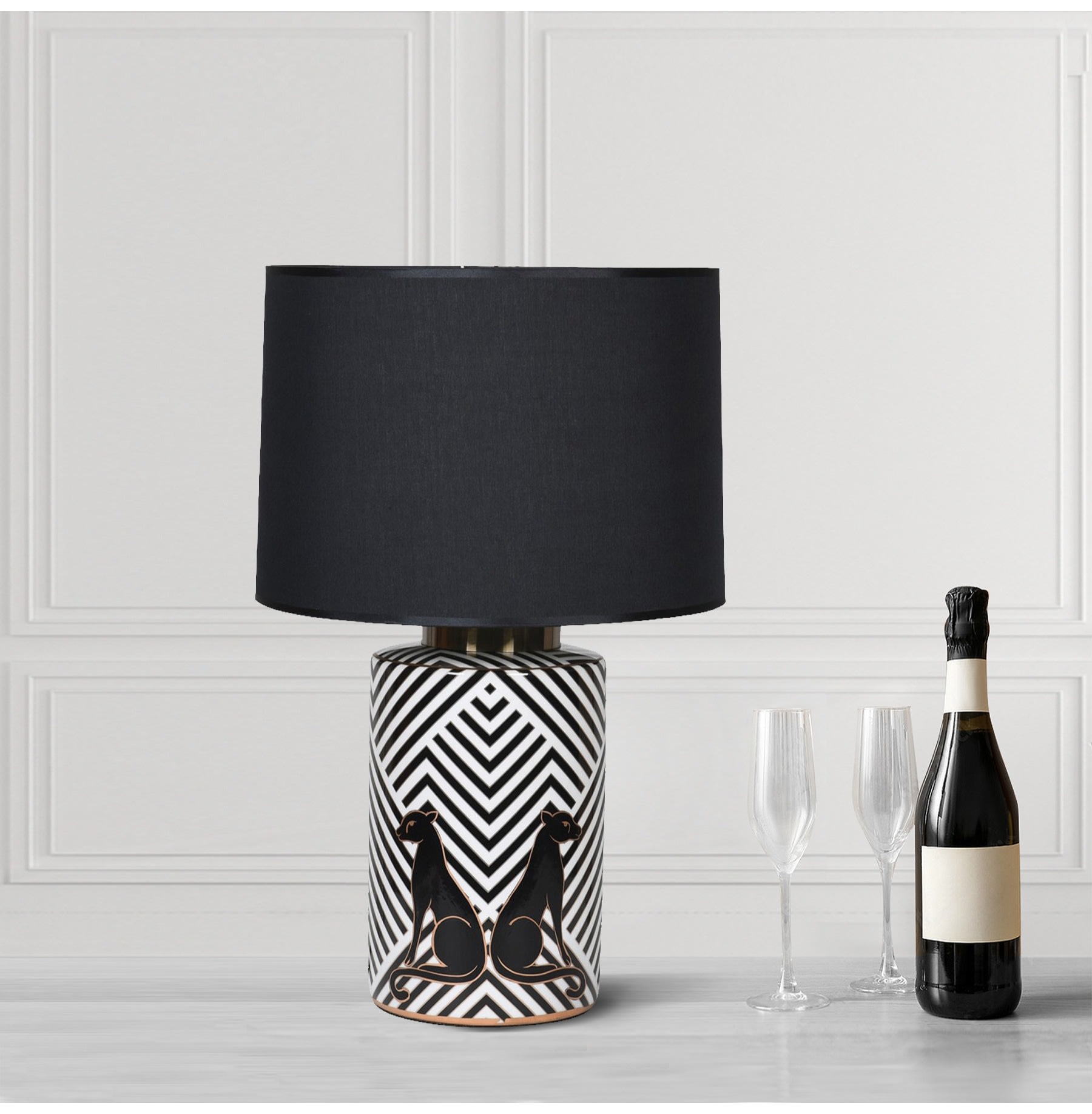 Leopard and Gold Accent Table Lamp