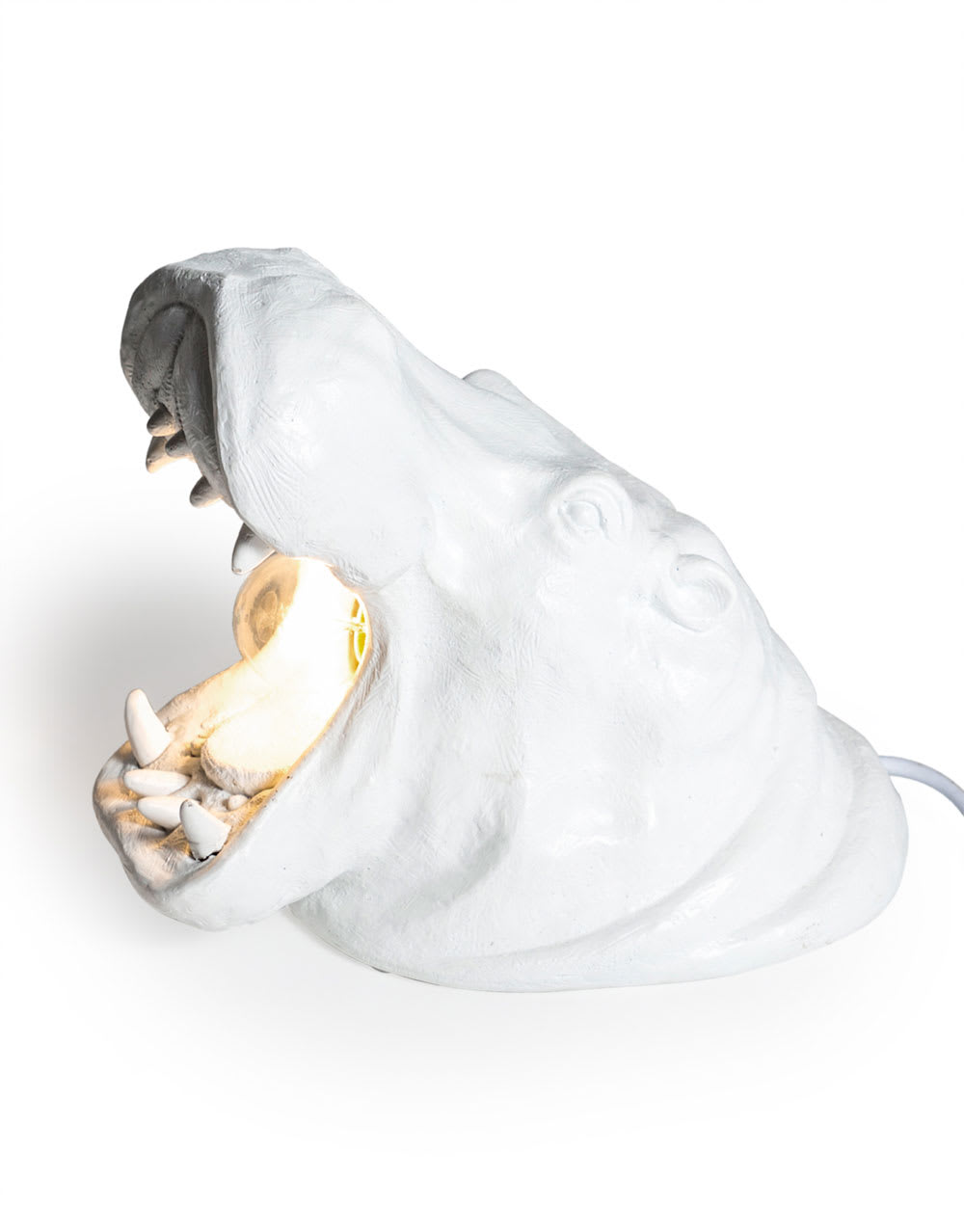 White Hippo Table Lamp