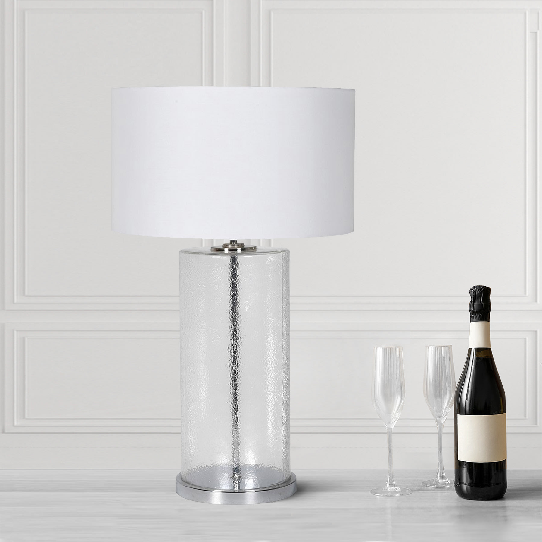 Frosted Column Table Lamp