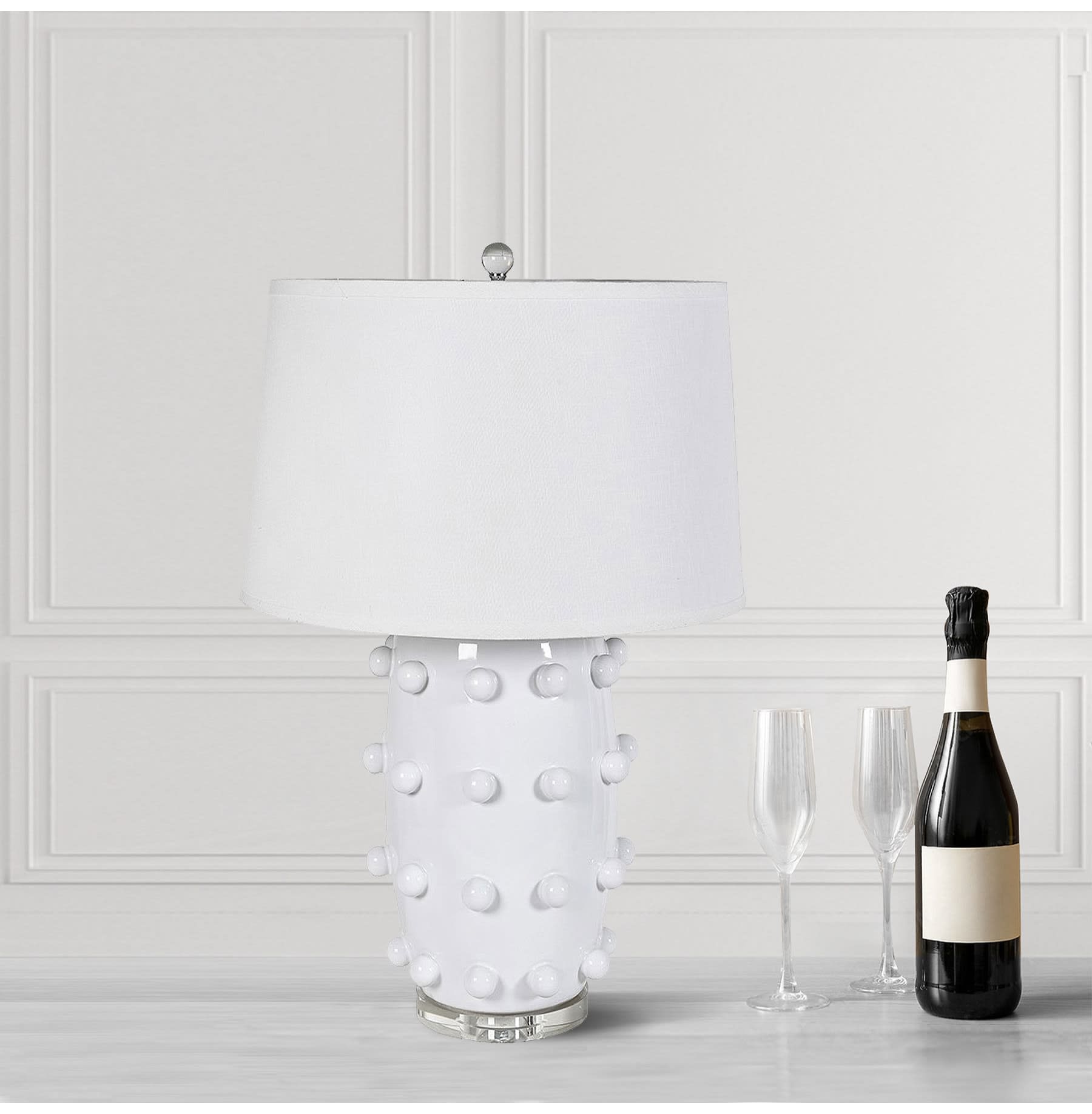 White Bobble Table Lamp