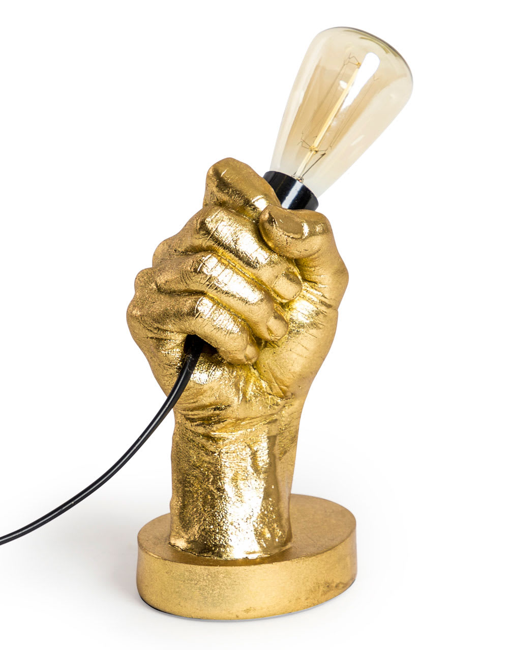 Gold Hand Eclectic Table Lamp