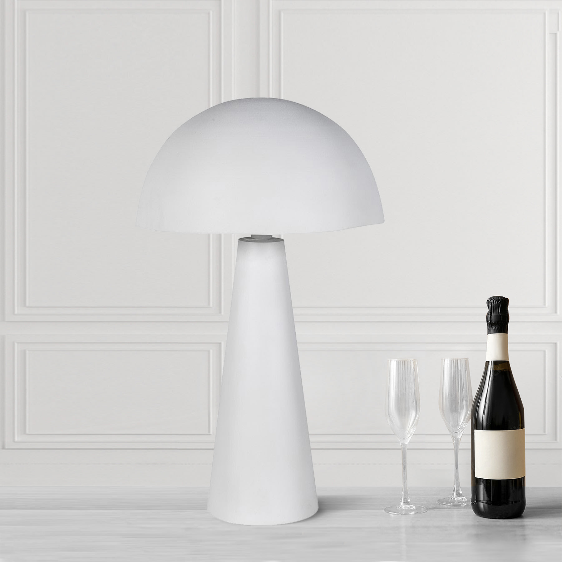 White Mushroom Table Lamp