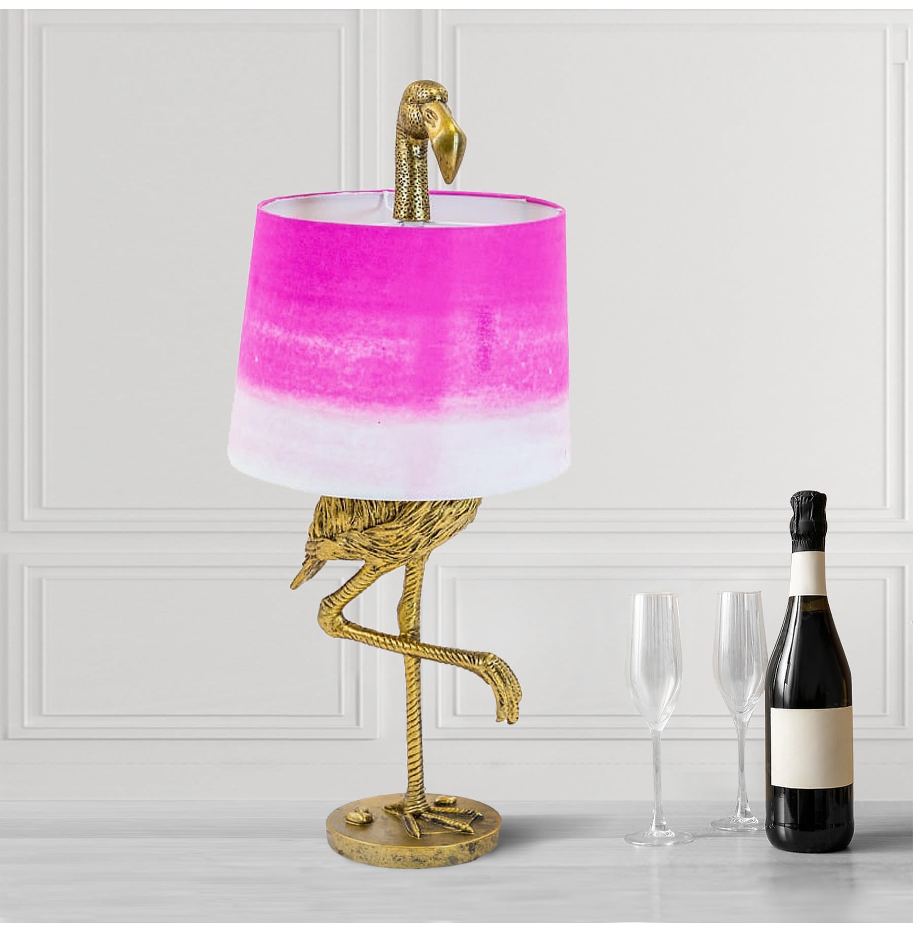 Gold Flamingo Table Lamp