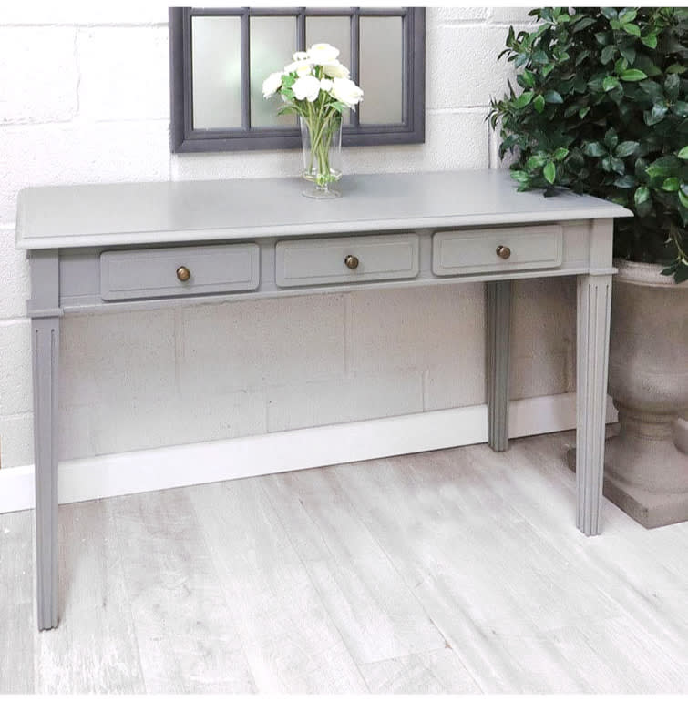 Portobello Grey 3 Drawer Table