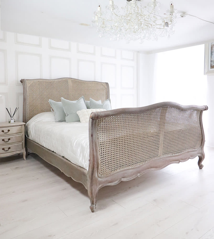 5ft Kingsize Rattan French Bed