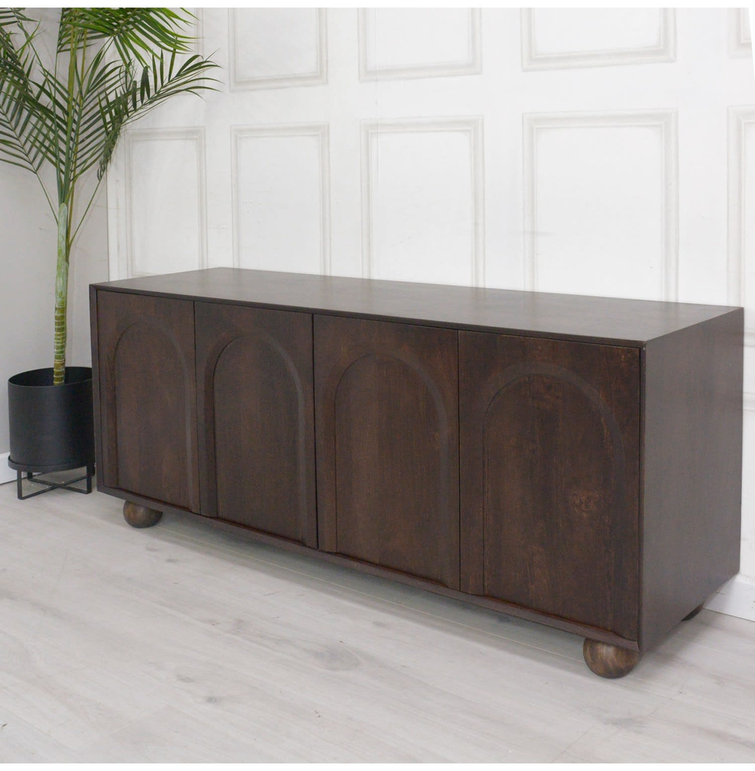 Arc Brown Wooden Large Sideboard by Gallery Direct