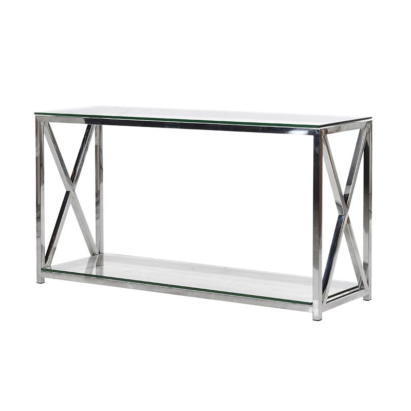 Sloane Chrome and Glass Hall Table