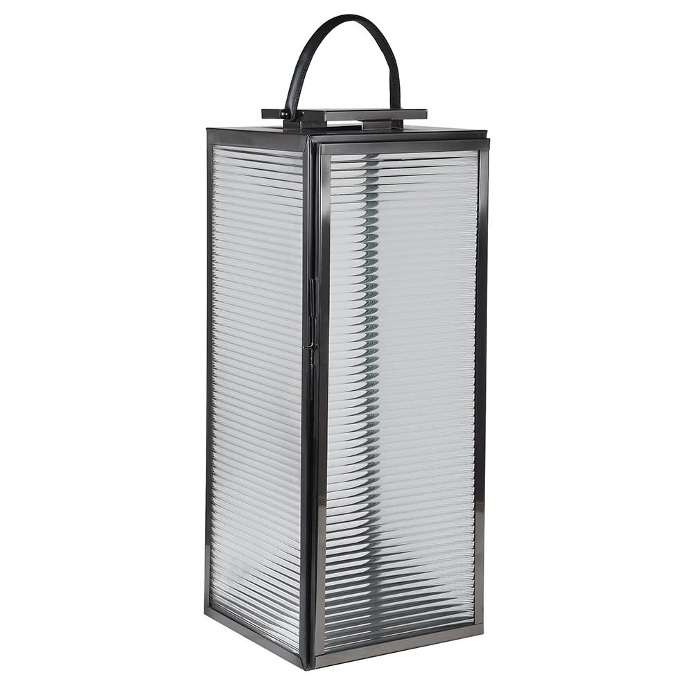 Large Fluted Glass Lantern