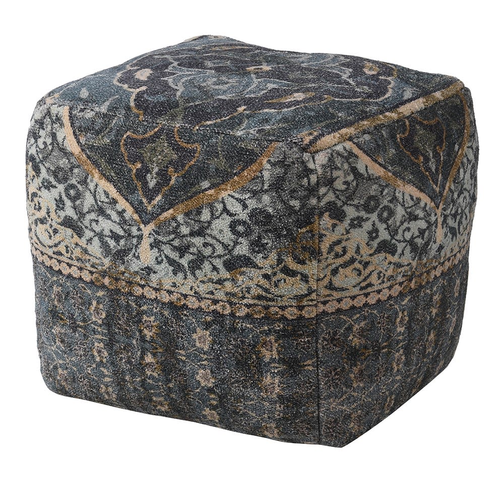 Blue Traditional Pattern Pouffe