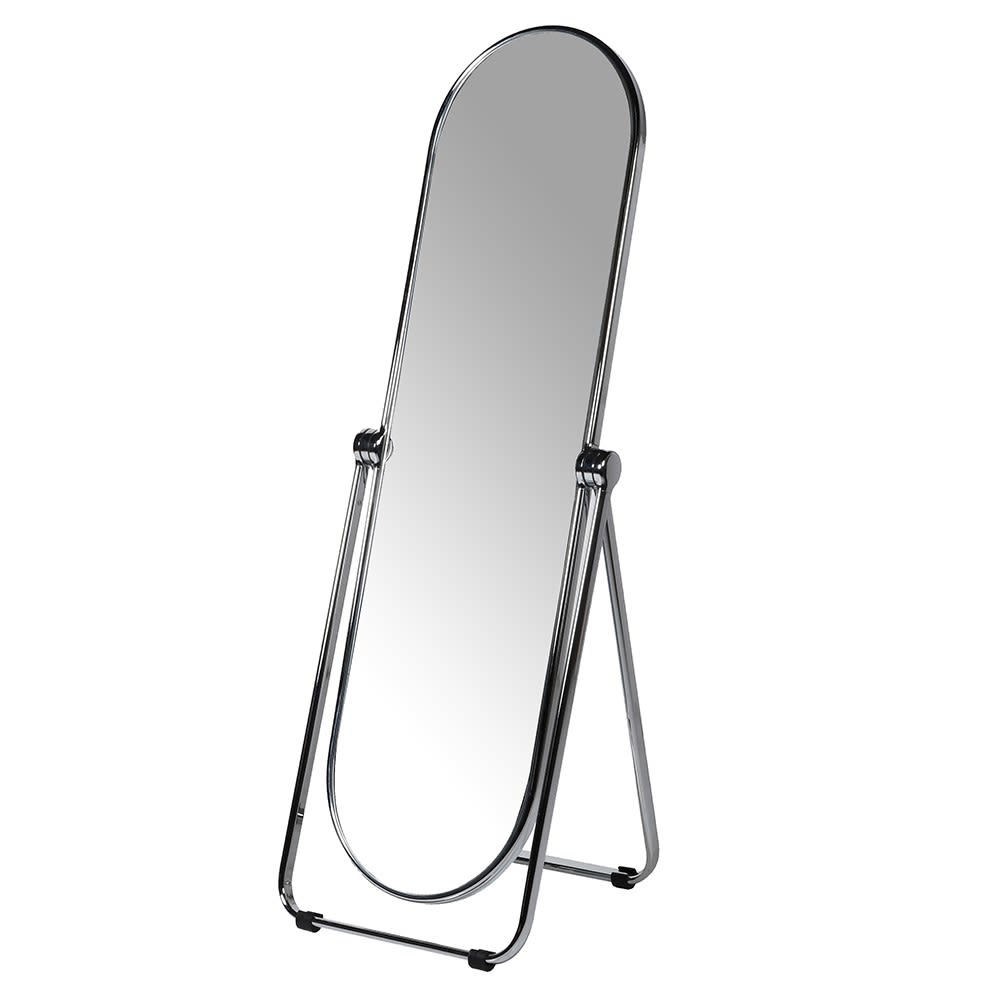 Chrome Folding Cheval Floor Mirror