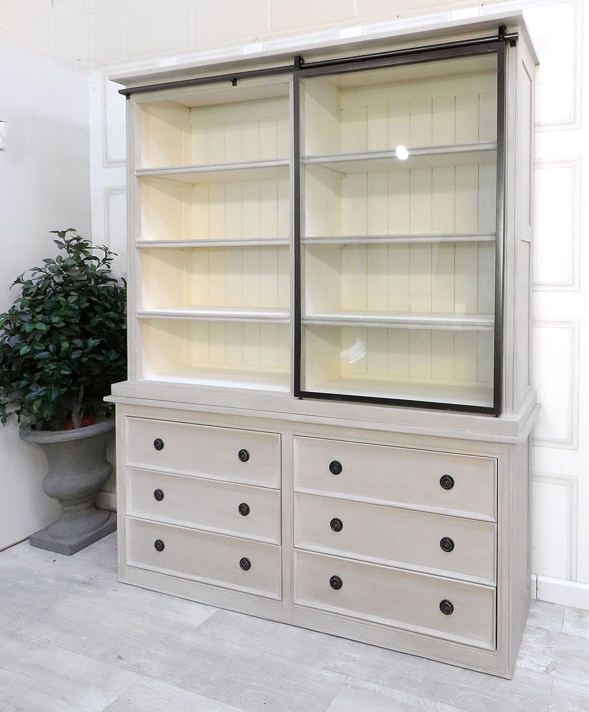 Olga Sliding Door Display Cabinet