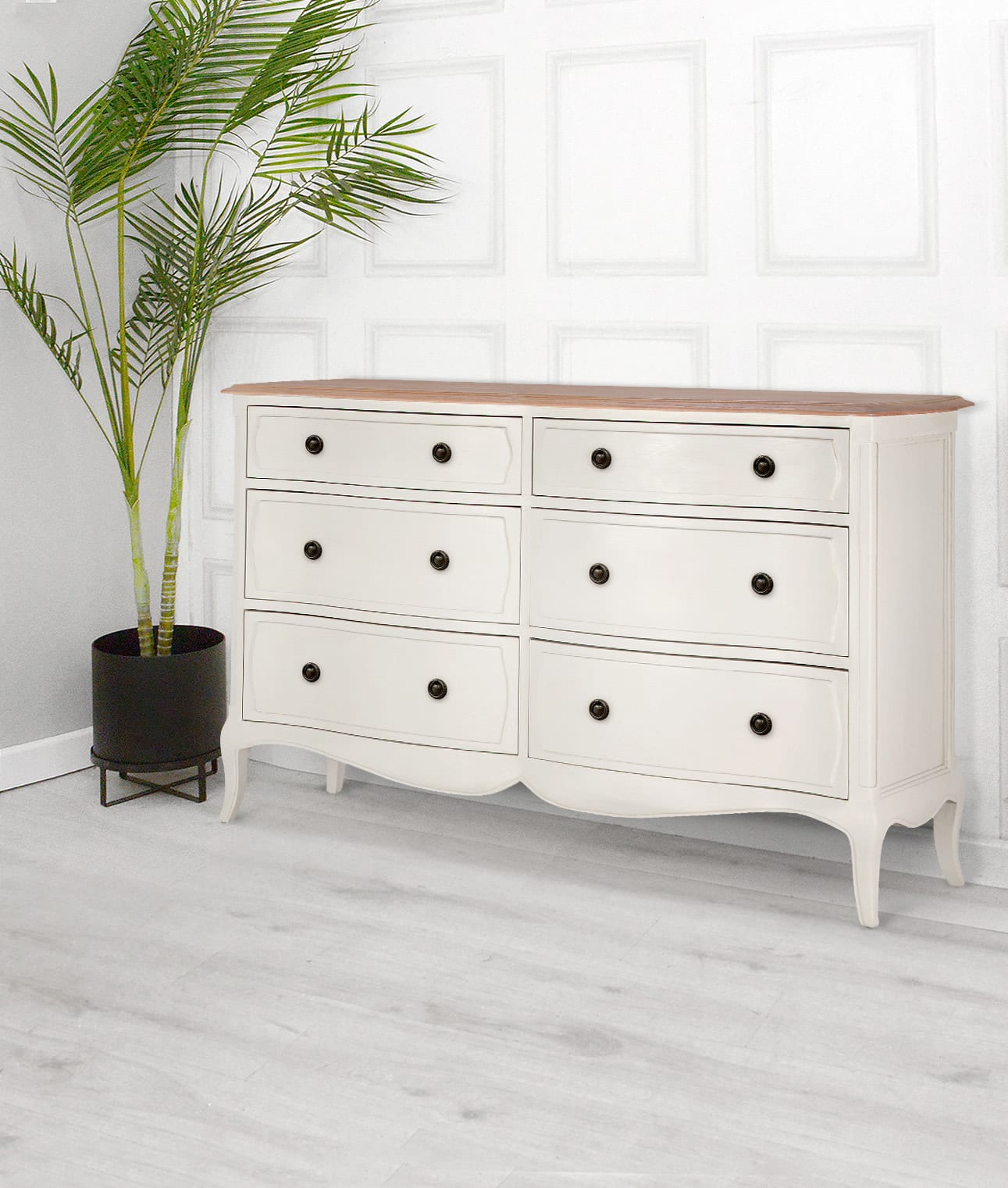 Amelie White 6 Drawer Chest of Drawers | Willis and Gambier