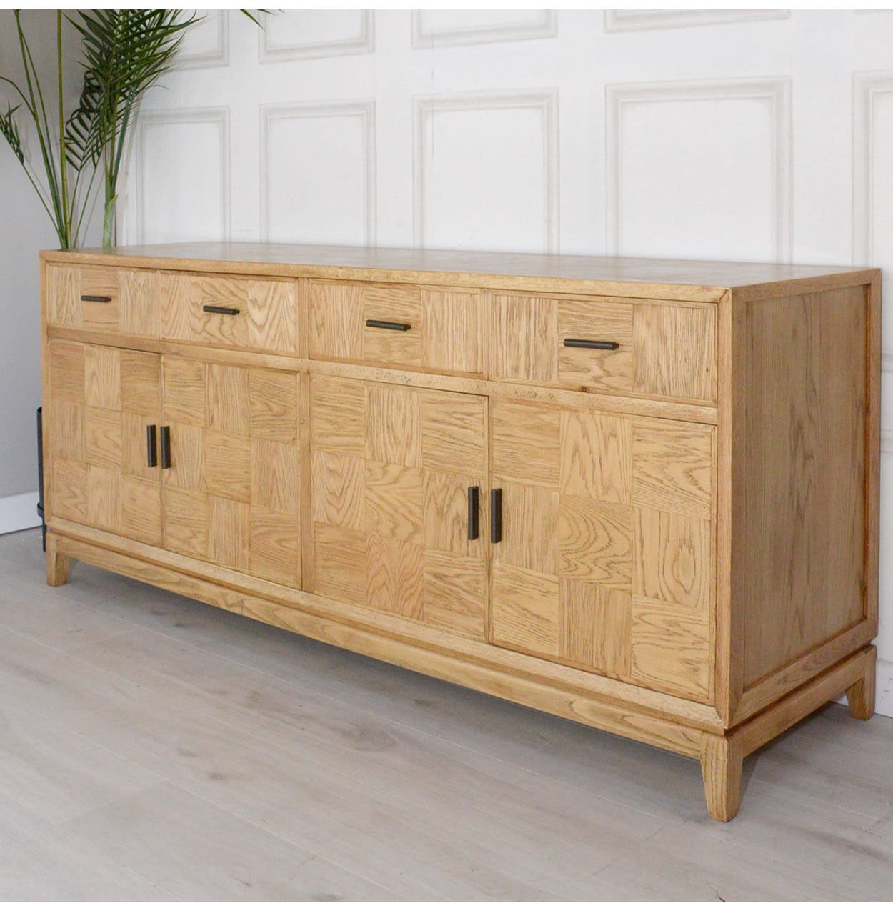 Parquet Oak Squares Large Sideboard