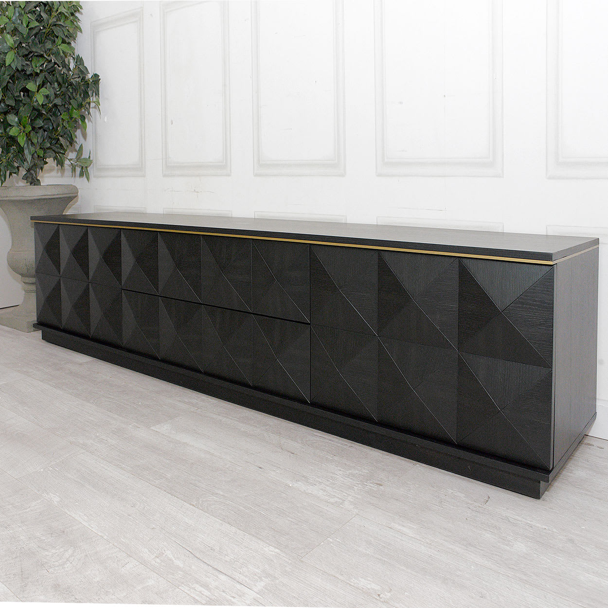 Geometric Oak Media Unit