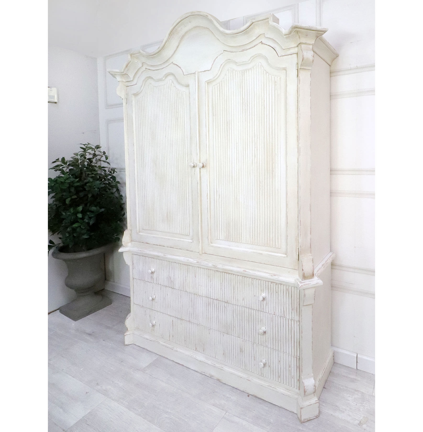 Augustine Whitewashed 2 Door Cabinet