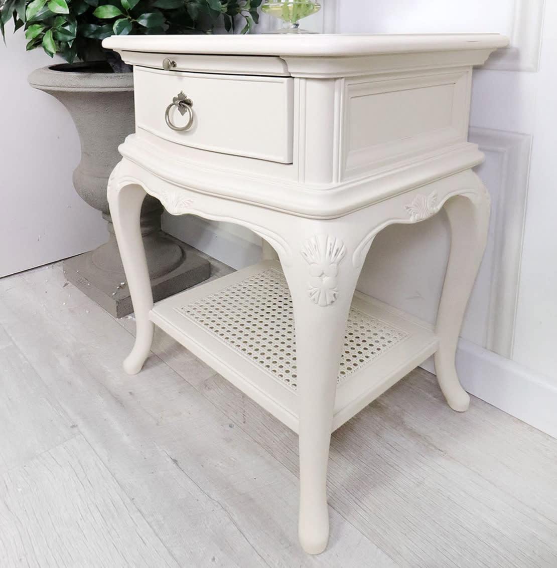 Willis & Gambier Ivory Bedside Table French Style 