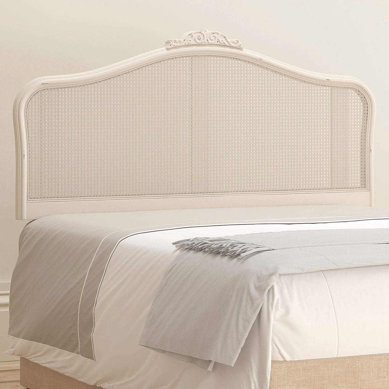 Ivory Rattan Headboard from Willis & Gambier