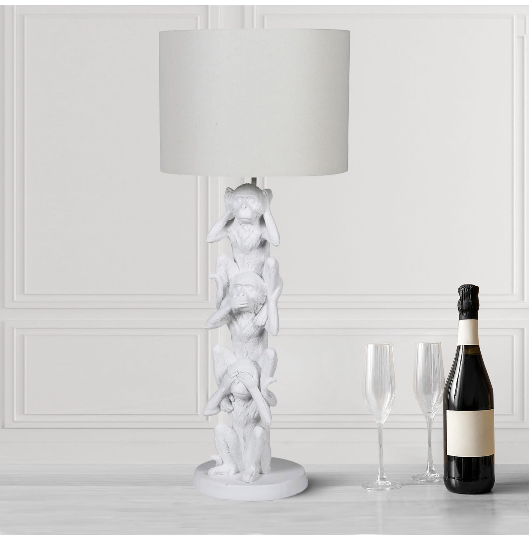 Hear No Evil Monkey Table Lamp