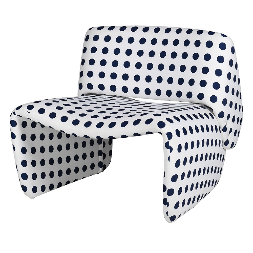 Aegean Polka Dot Velvet Chair