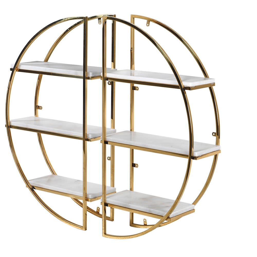 Sloane Gold Marble Shelves