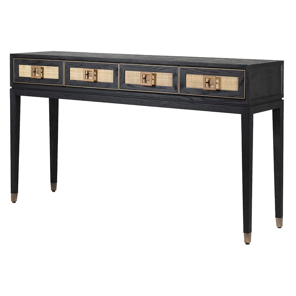 Ebony black hall table