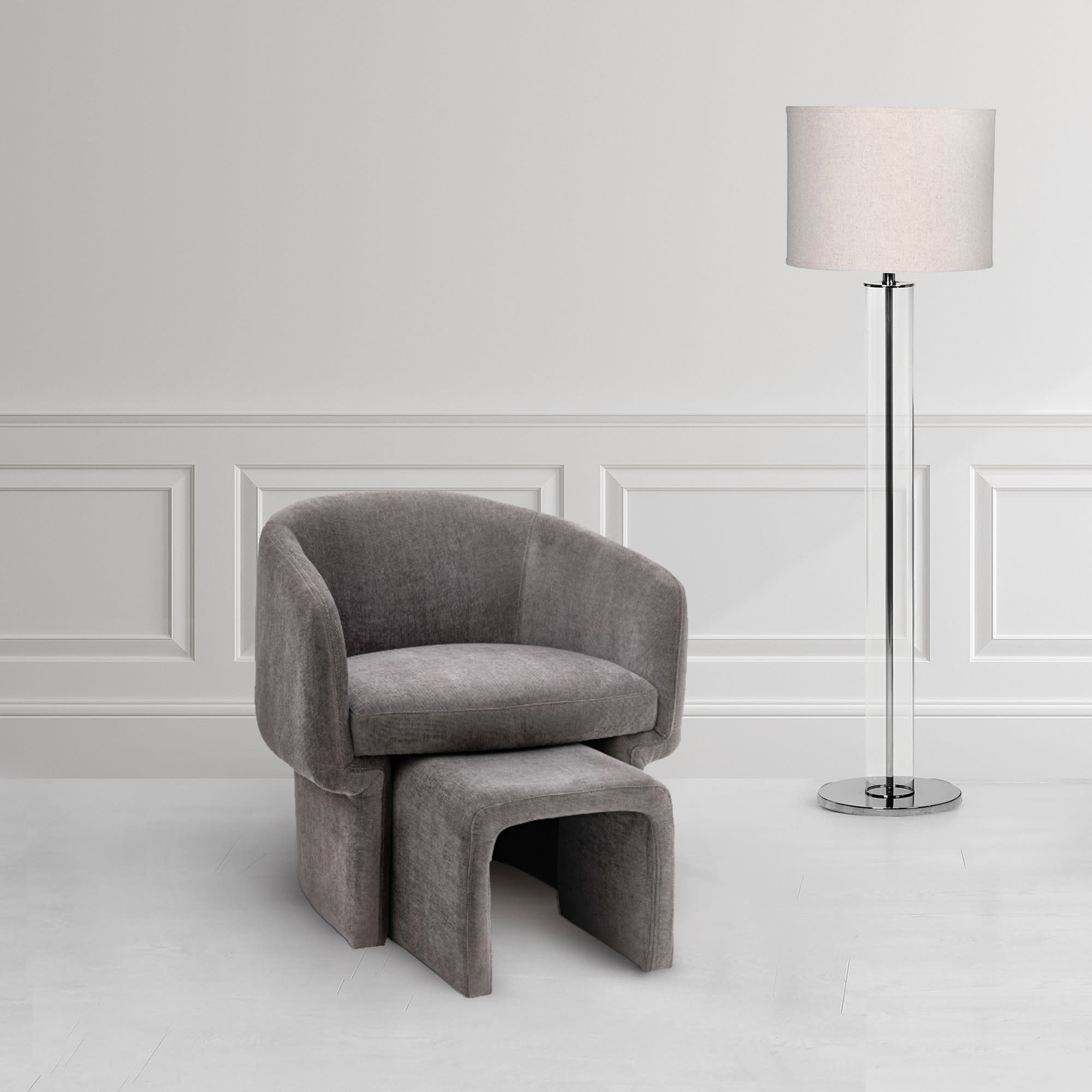 Akso Grey Armchair by Gallery Direct