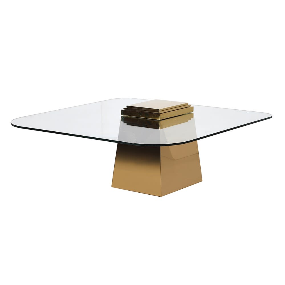 Sloane Gold Short Cubist Coffee Table