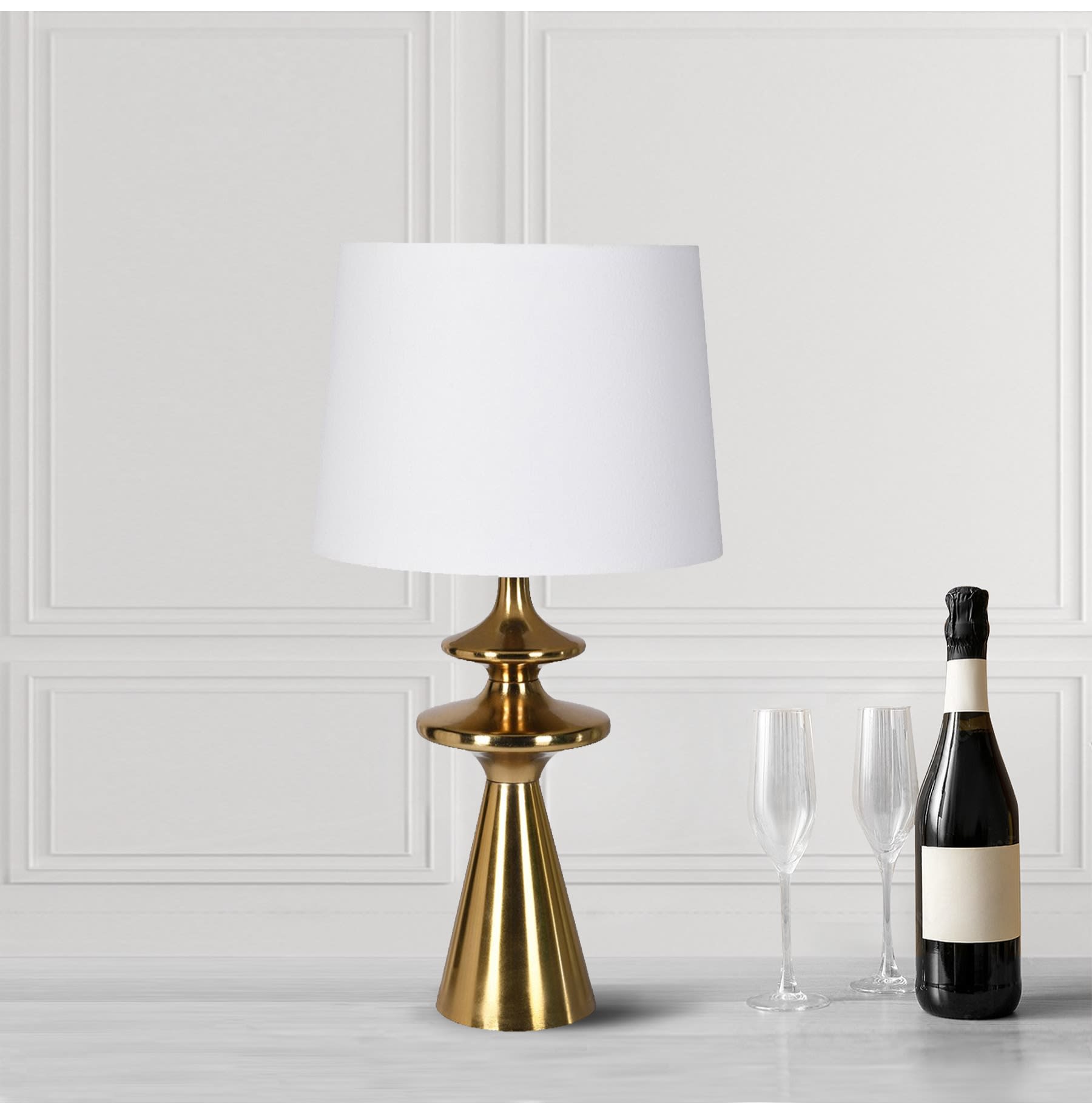 Golden Luxe Shaped Table Lamp