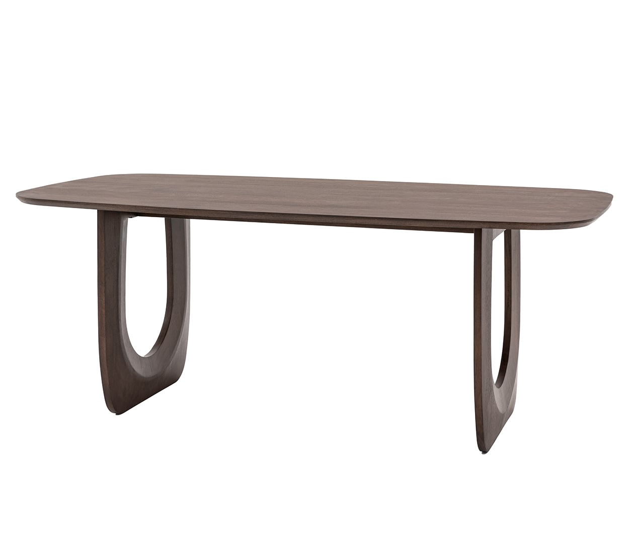 Arc Brown Wooden Dining Table by Gallery Direct