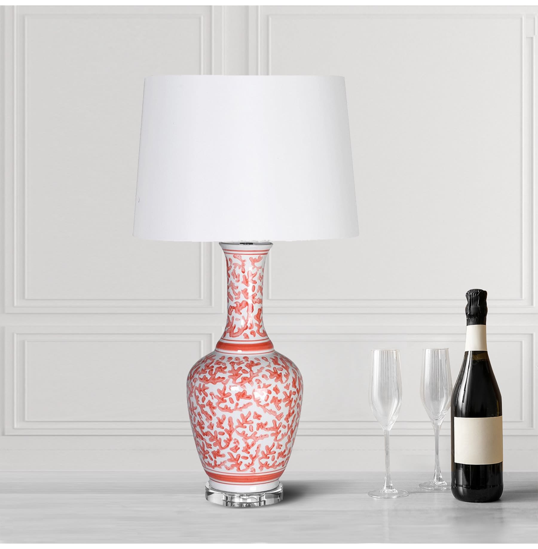 Coral Patterned Table Lamp