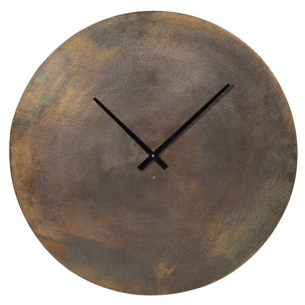 Aged Brass Wall Clock