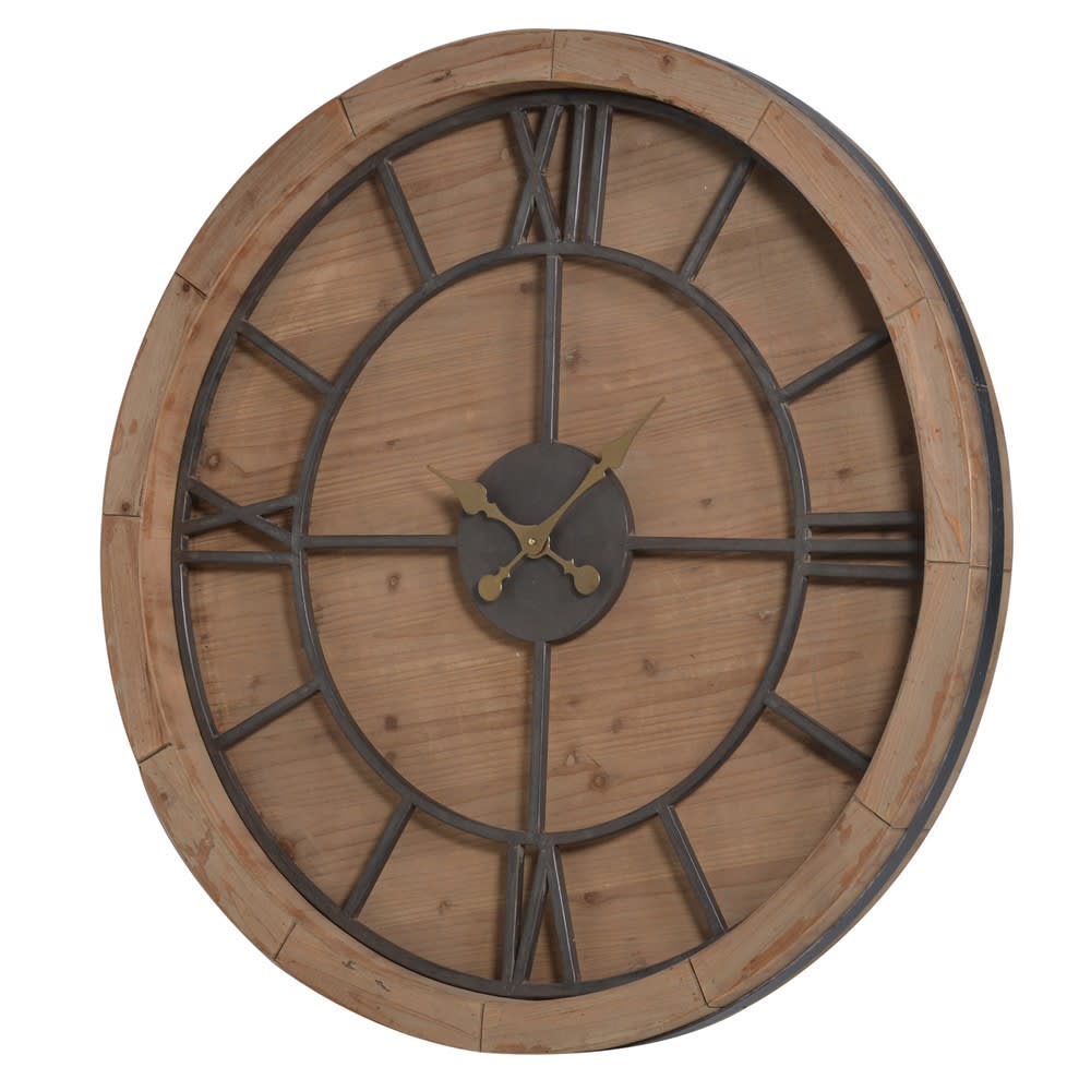 Large Wooden Wall Clock