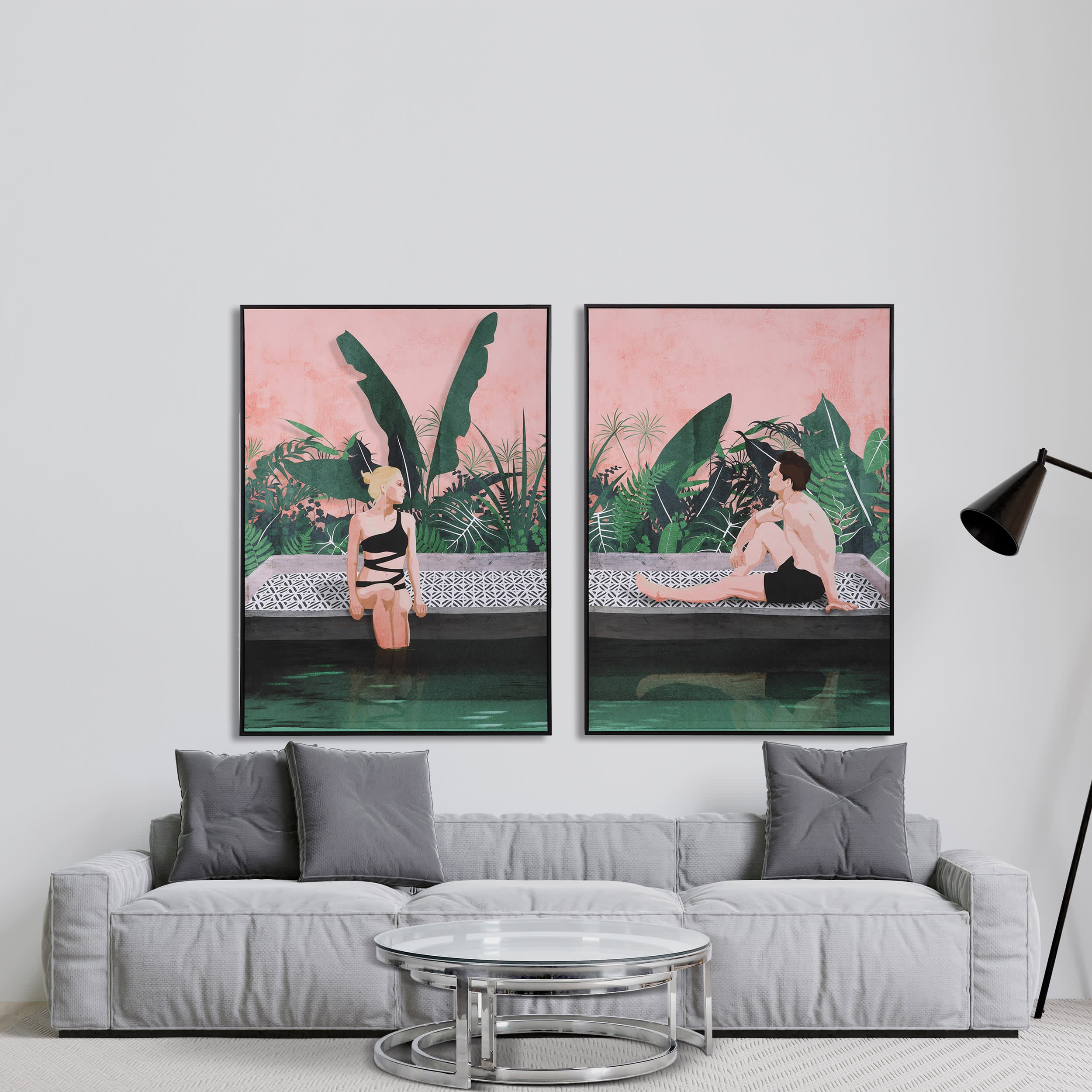 By The Pool Wall Print