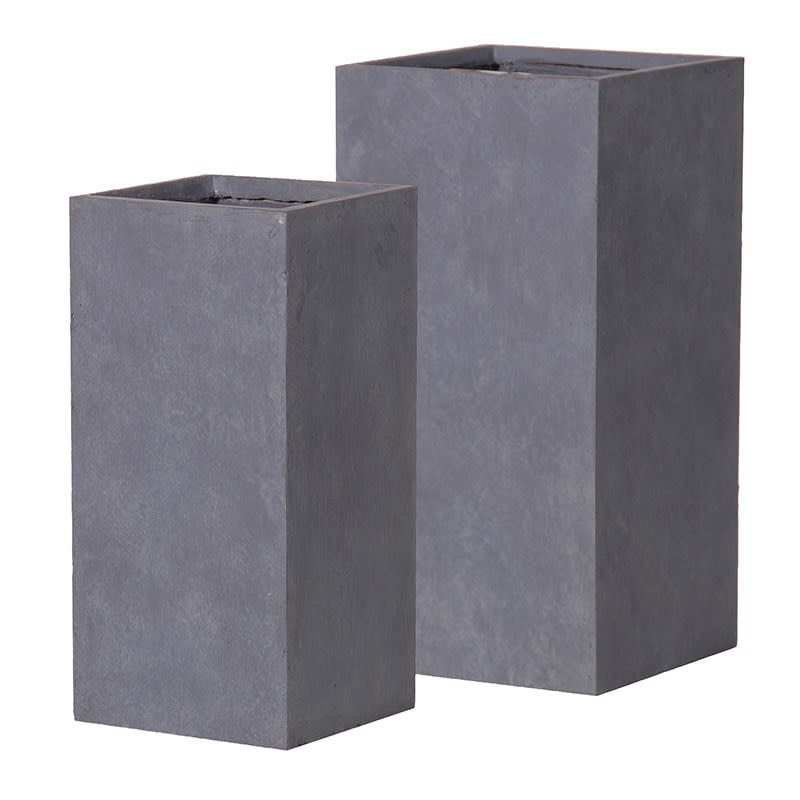 Set of Two Frost Resistant Square Planters