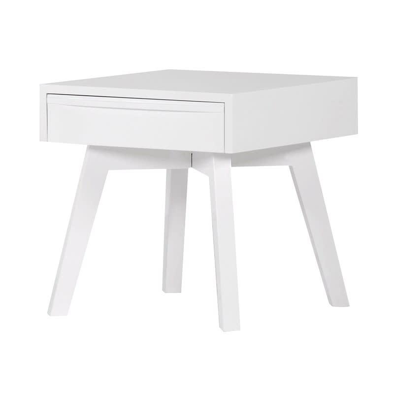 High Gloss White 1 Drawer Bedside Table