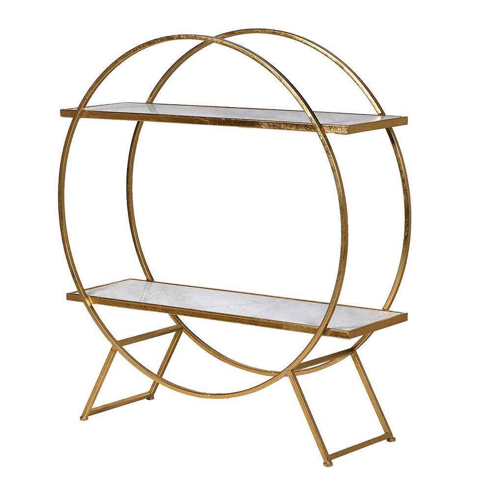 Gold and Marble Shelf Display Unit
