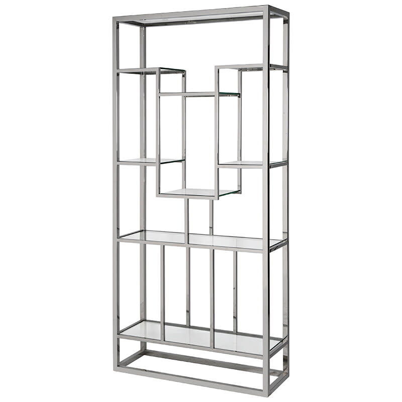 Sloane Chrome & Glass Shelving Unit