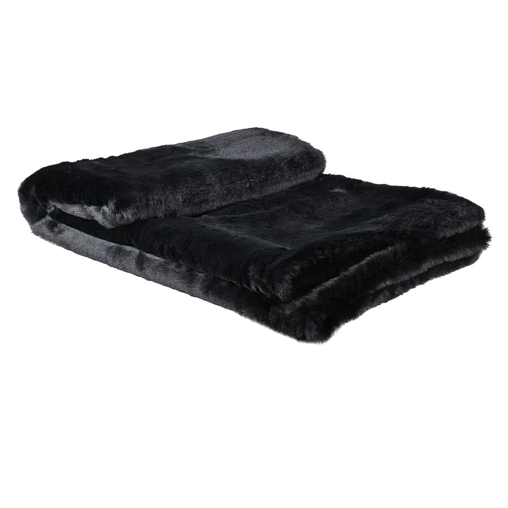 Ebony Faux Fur Throw