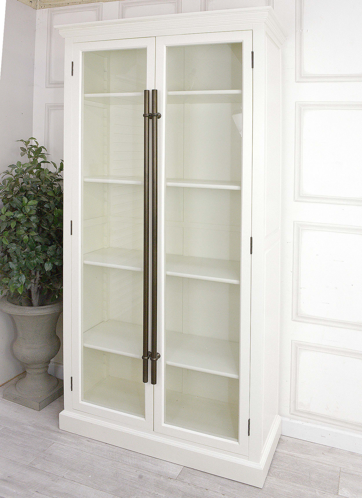 Portobello White Glass 2 Door Cabinet